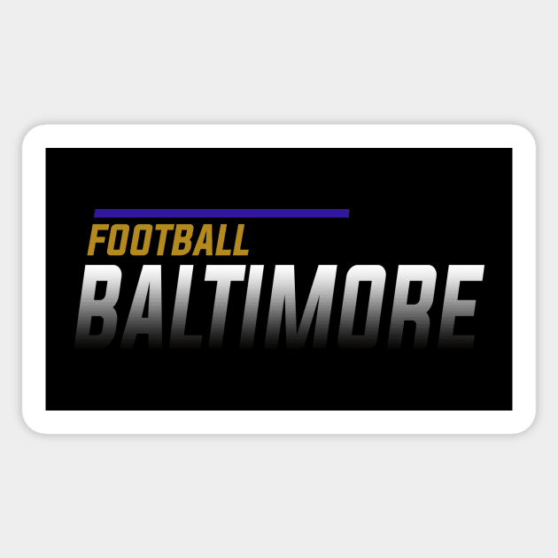 Baltimore Football Team Sticker by igzine